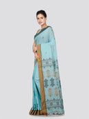 PinkLoom Women's Cotton Saree With Unstitched Blouse Piece