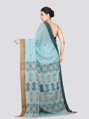 PinkLoom Women's Cotton Saree With Unstitched Blouse Piece