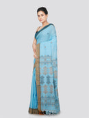 PinkLoom Women's Cotton Saree With Unstitched Blouse Piece