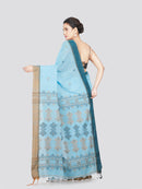 PinkLoom Women's Cotton Saree With Unstitched Blouse Piece