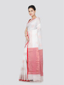 PinkLoom Women's Cotton Saree With Unstitched Blouse Piece