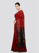 PinkLoom Women's Cotton Saree With Unstitched Blouse Piece