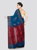 PinkLoom Women's Cotton Saree With Unstitched Blouse Piece