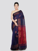 PinkLoom Women's Cotton Saree With Unstitched Blouse Piece