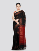 PinkLoom Women's Cotton Saree With Unstitched Blouse Piece