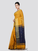 PinkLoom Women's Cotton Silk Saree With Unstitched Blouse Piece