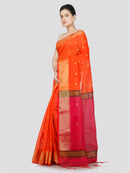 PinkLoom Women's Cotton Silk Saree With Unstitched Blouse Piece