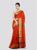 PinkLoom Women's Cotton Silk Saree With Unstitched Blouse Piece