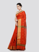 PinkLoom Women's Cotton Silk Saree With Unstitched Blouse Piece