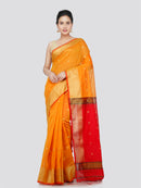 PinkLoom Women's Cotton Silk Saree With Unstitched Blouse Piece