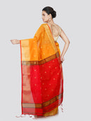 PinkLoom Women's Cotton Silk Saree With Unstitched Blouse Piece