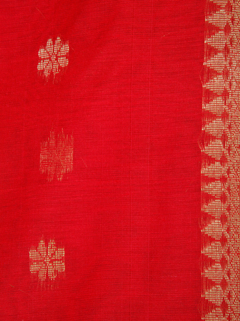 PinkLoom Women's Cotton Silk Saree With Unstitched Blouse Piece