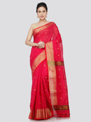 PinkLoom Women's Cotton Silk Saree With Unstitched Blouse Piece