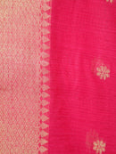 PinkLoom Women's Cotton Silk Saree With Unstitched Blouse Piece