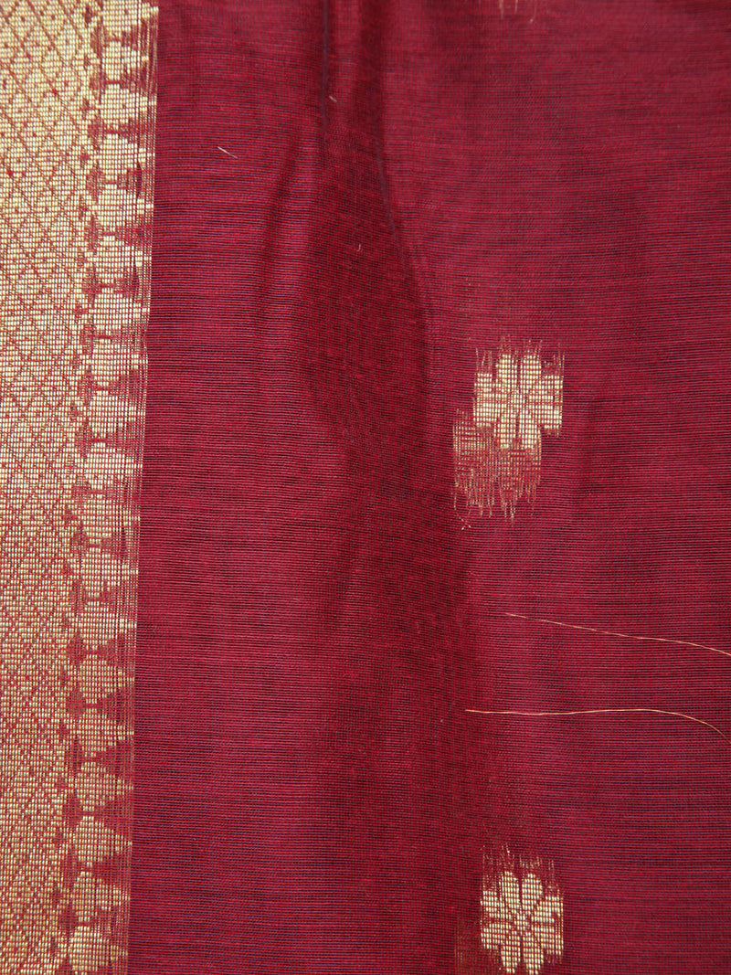 PinkLoom Women's Cotton Silk Saree With Unstitched Blouse Piece