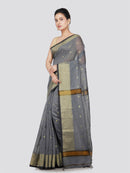 PinkLoom Women's Cotton Silk Saree With Unstitched Blouse Piece