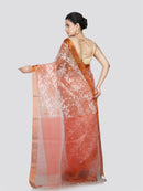 PinkLoom Women's Silk Jamdani Saree With Unstitched Blouse Piece