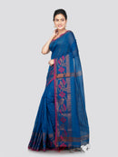 PinkLoom Women's Cotton Saree With Unstitched Blouse Piece