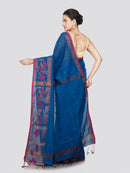 PinkLoom Women's Cotton Saree With Unstitched Blouse Piece