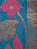 PinkLoom Women's Cotton Saree With Unstitched Blouse Piece