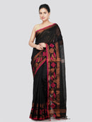 PinkLoom Women's Cotton Saree With Unstitched Blouse Piece