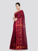PinkLoom Women's Cotton Saree With Unstitched Blouse Piece
