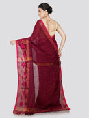PinkLoom Women's Cotton Saree With Unstitched Blouse Piece