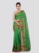PinkLoom Women's Cotton Saree With Unstitched Blouse Piece