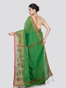 PinkLoom Women's Cotton Saree With Unstitched Blouse Piece