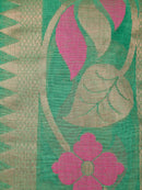 PinkLoom Women's Cotton Saree With Unstitched Blouse Piece