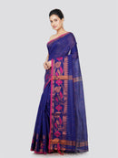 PinkLoom Women's Cotton Saree With Unstitched Blouse Piece