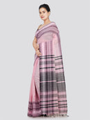 PinkLoom Women's Cotton Saree With Unstitched Blouse Piece