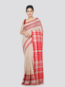 PinkLoom Women's Cotton Saree With Unstitched Blouse Piece