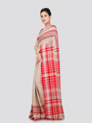 PinkLoom Women's Cotton Saree With Unstitched Blouse Piece