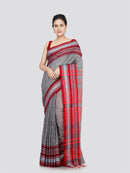 PinkLoom Women's Cotton Saree With Unstitched Blouse Piece