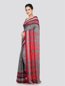 PinkLoom Women's Cotton Saree With Unstitched Blouse Piece