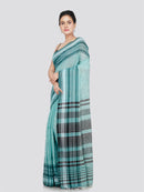 PinkLoom Women's Cotton Saree With Unstitched Blouse Piece