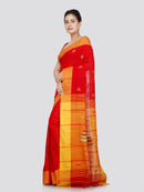 PinkLoom Women's Cotton Saree With Unstitched Blouse Piece