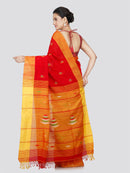 PinkLoom Women's Cotton Saree With Unstitched Blouse Piece