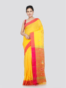 PinkLoom Women's Cotton Saree With Unstitched Blouse Piece
