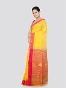 PinkLoom Women's Cotton Saree With Unstitched Blouse Piece