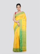 PinkLoom Women's Cotton Saree With Unstitched Blouse Piece