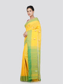 PinkLoom Women's Cotton Saree With Unstitched Blouse Piece
