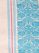 PinkLoom Women's Beige Cotton Saree