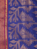 Pinkloom Magenta Handloom Cotton bleand Saree