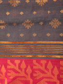 Pinkloom Grey Handloom Cotton bleand Saree