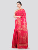 Pinkloom Pink Handloom Cotton bleand Saree