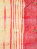 Pinkloom Beige Handloom Cotton bleand Saree