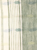 Pinkloom Off White Handloom Cotton bleand Saree