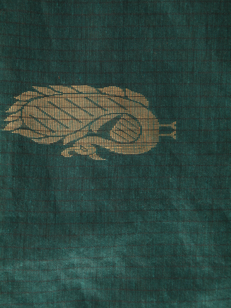 Pinkloom Yellow Handloom Cotton bleand Saree